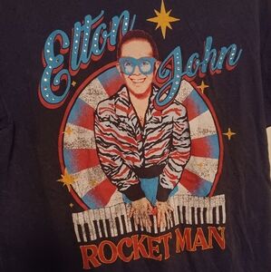 Elton John Graphic Tee - Blue